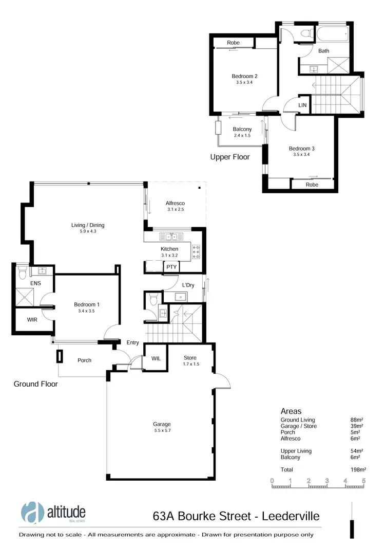 Floorplan of Homely townhouse listing, 63A Bourke Street, Leederville WA 6007