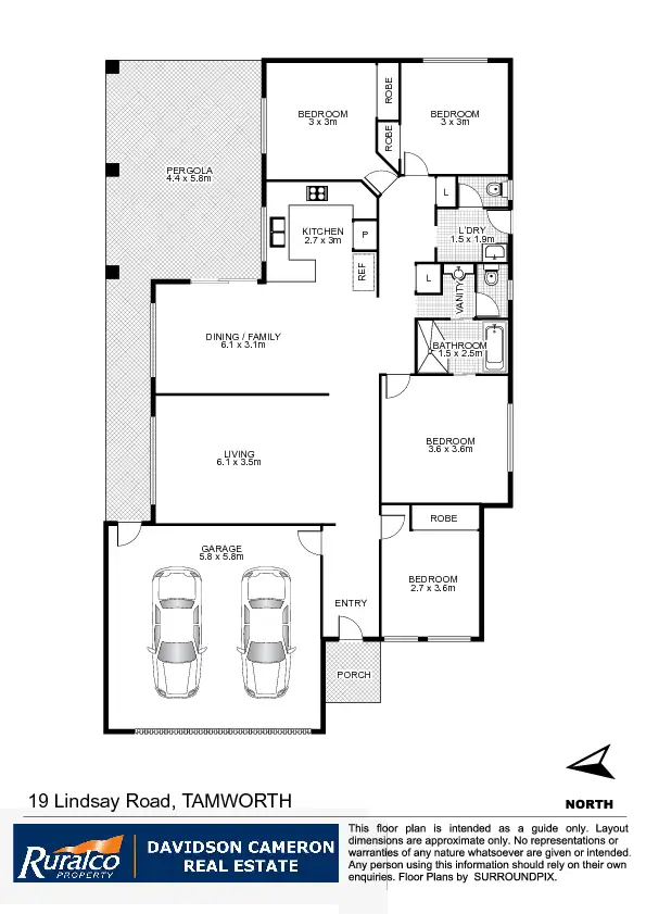 Floorplan of Homely house listing, 19 Lindsay Road, Tamworth NSW 2340