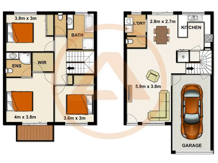 Floorplan of Homely townhouse listing, 77/40 Hargreaves Rd, Manly West QLD 4179