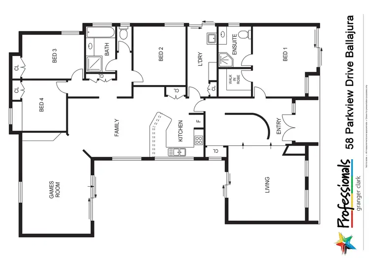 Floorplan of Homely house listing, 58 Parkview Drive, Ballajura WA 6066