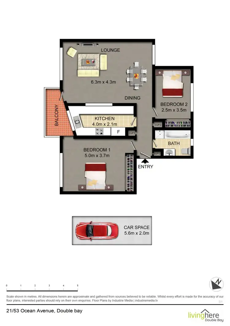 Floorplan of Homely apartment listing, 21/53 Ocean Avenue, Double Bay NSW 2028