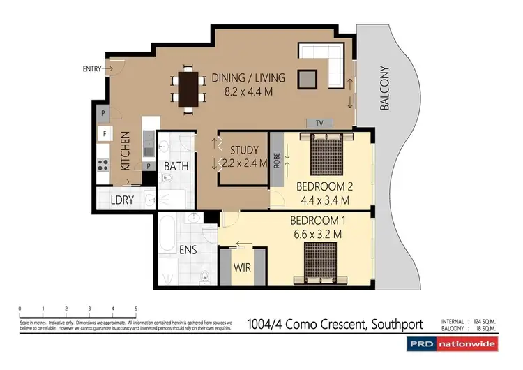 Floorplan of Homely apartment listing, 1004/4 Como Crescent, Southport QLD 4215