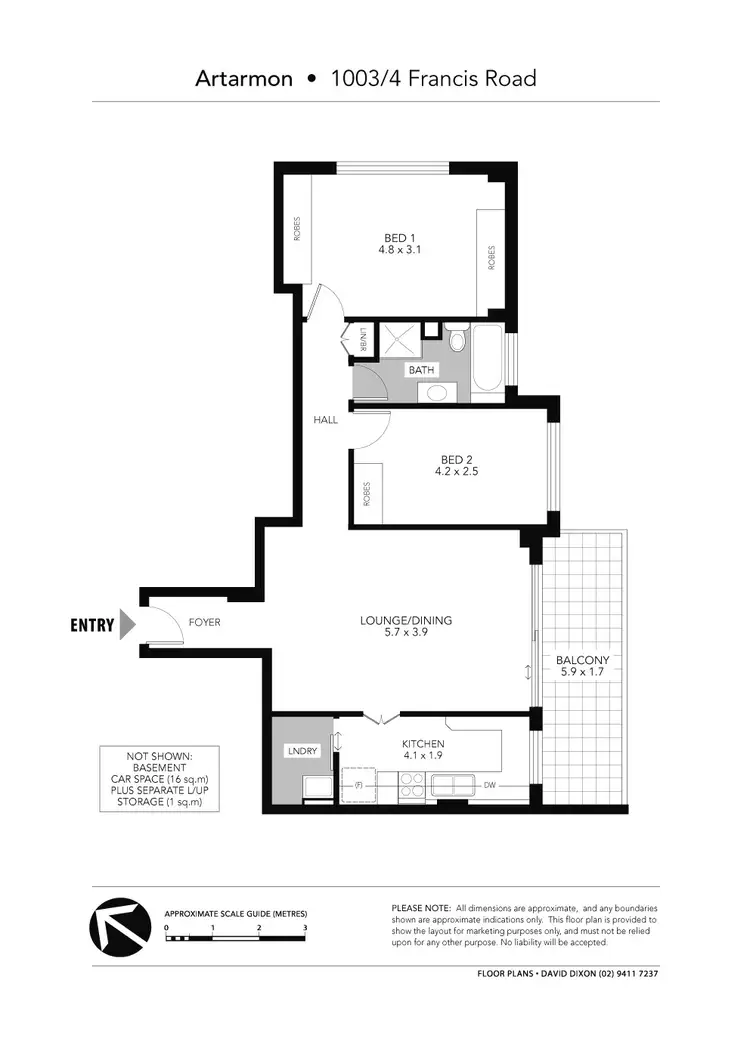 Floorplan of Homely unit listing, 1003/4 Francis Road, Artarmon NSW 2064