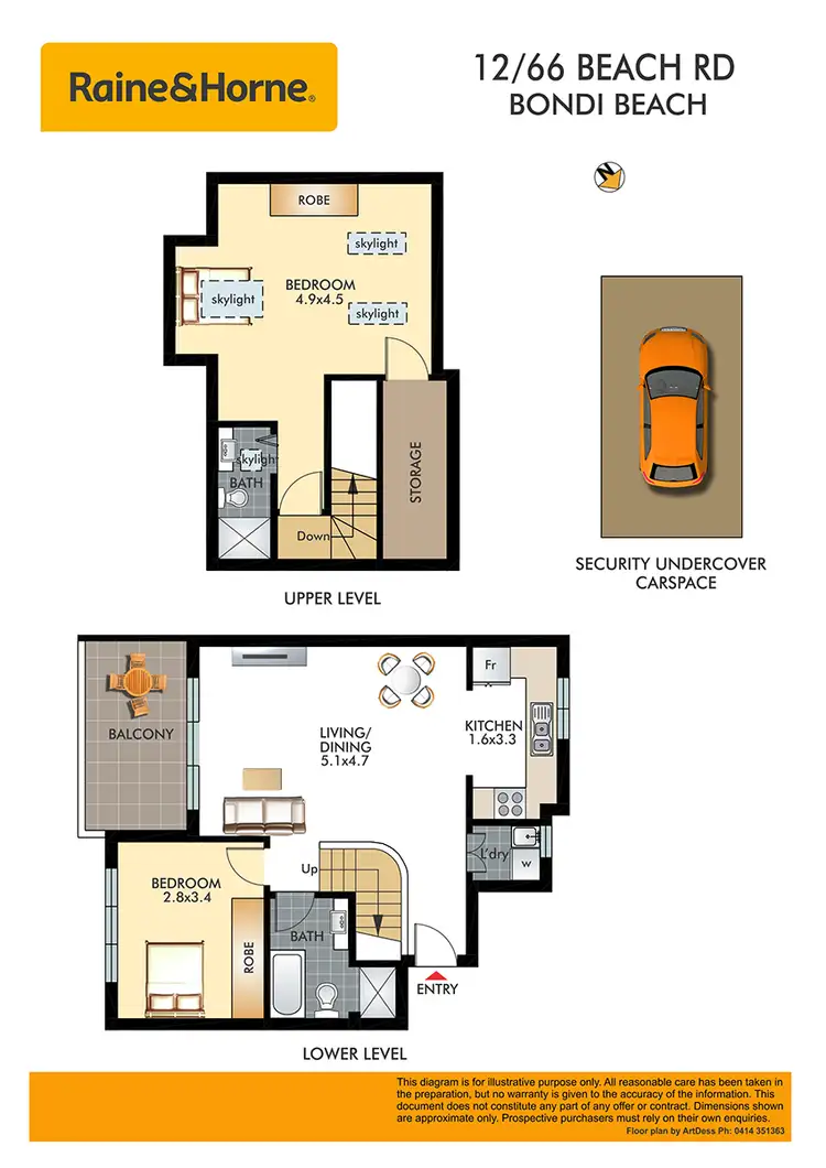 Floorplan of Homely apartment listing, 12/66 Beach Road, Bondi Beach NSW 2026