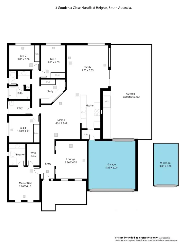 Floorplan of Homely house listing, 3 Goodenia Close, Huntfield Heights SA 5163