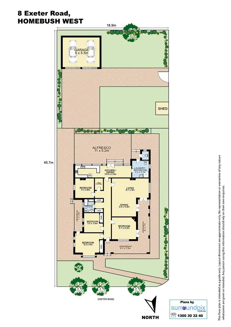 Floorplan of Homely house listing, 8 EXETER ROAD, Homebush West NSW 2140