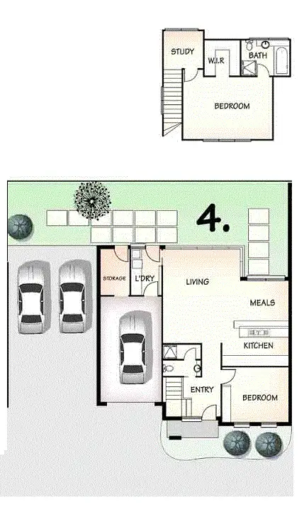 Floorplan of Homely townhouse listing, 4/63 Anderson Road, Sunbury VIC 3429