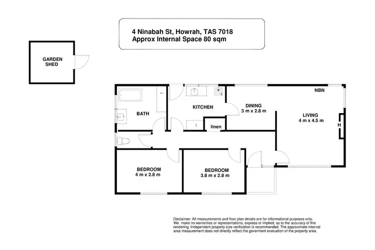 Floorplan of Homely house listing, 4 Ninabah Street, Howrah TAS 7018