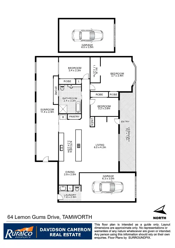 Floorplan of Homely house listing, 64 Lemon Gums Drive, Tamworth NSW 2340