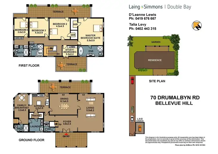 Floorplan of Homely house listing, 70 Drumalbyn Road, Bellevue Hill NSW 2023