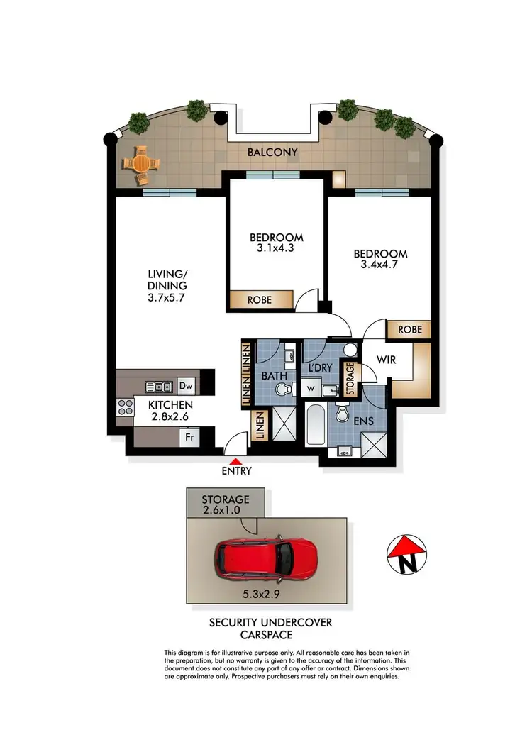 Floorplan of Homely apartment listing, 19/39-43 Waverley Street, Bondi Junction NSW 2022