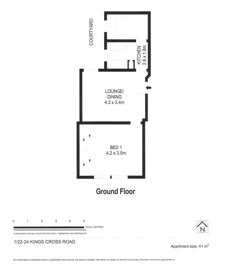 Floorplan of Homely apartment listing, 1/22 Kings Cross Road, Potts Point NSW 2011