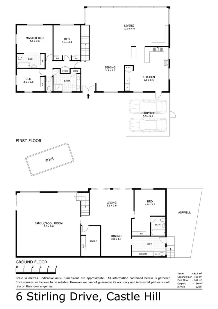 Floorplan of Homely house listing, 6 Stirling Drive, Castle Hill QLD 4810