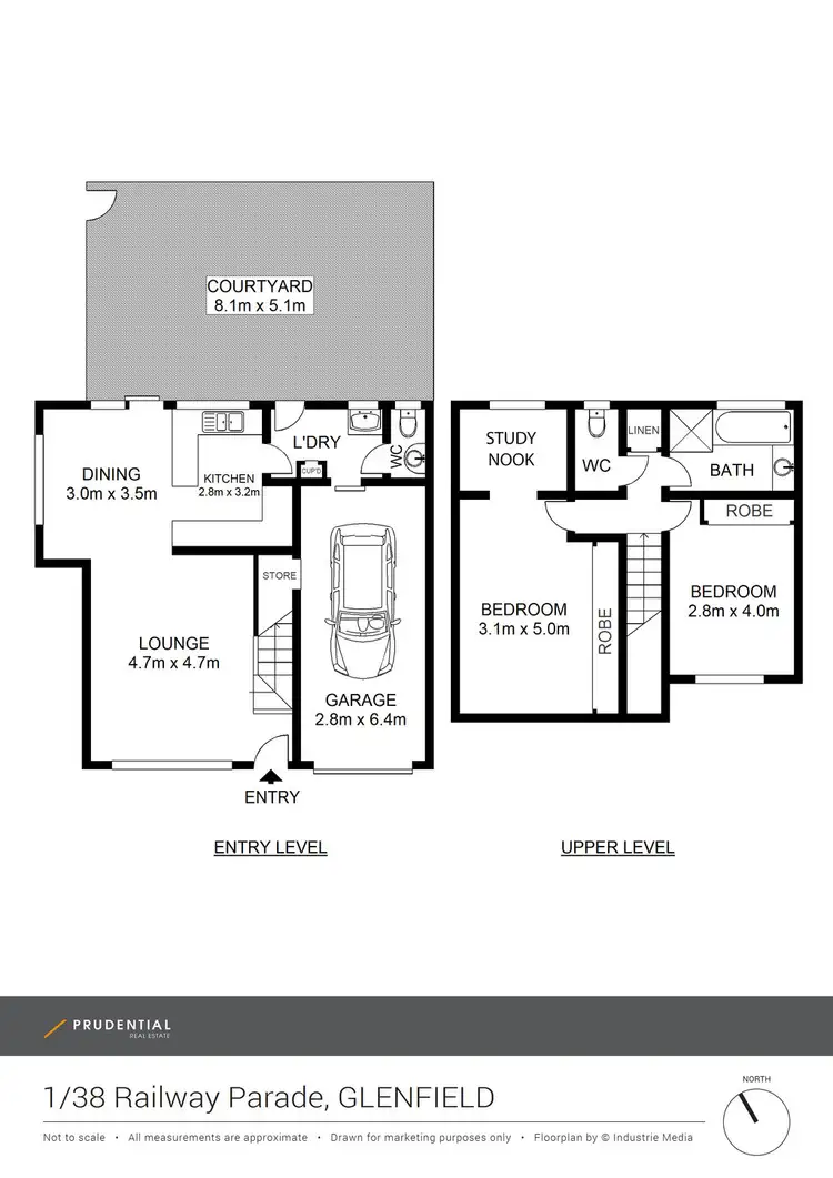 Floorplan of Homely townhouse listing, 1/38 Railway Parade, Glenfield NSW 2167