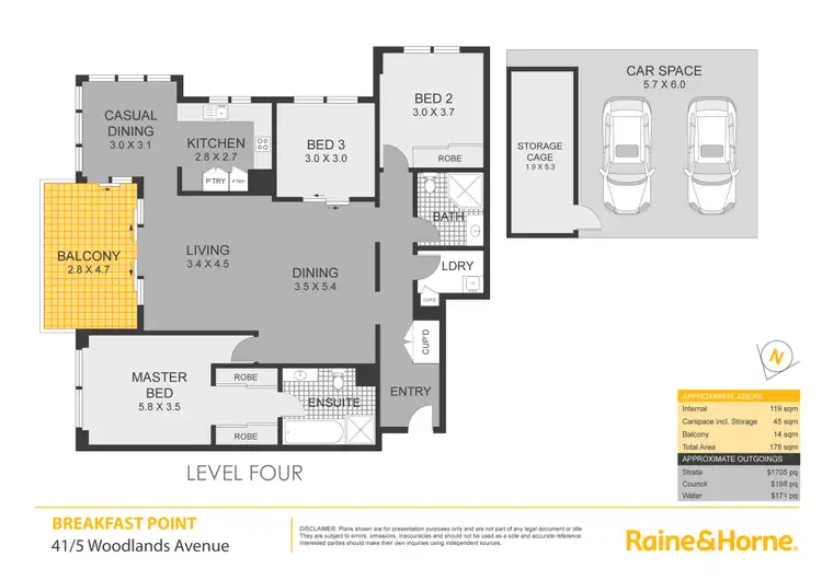 Floorplan of Homely apartment listing, 41/5 Woodlands Avenue, Breakfast Point NSW 2137