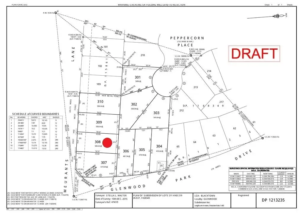 Floorplan of Homely land listing, Lot 308 Meurants Lane, Glenwood NSW 2768