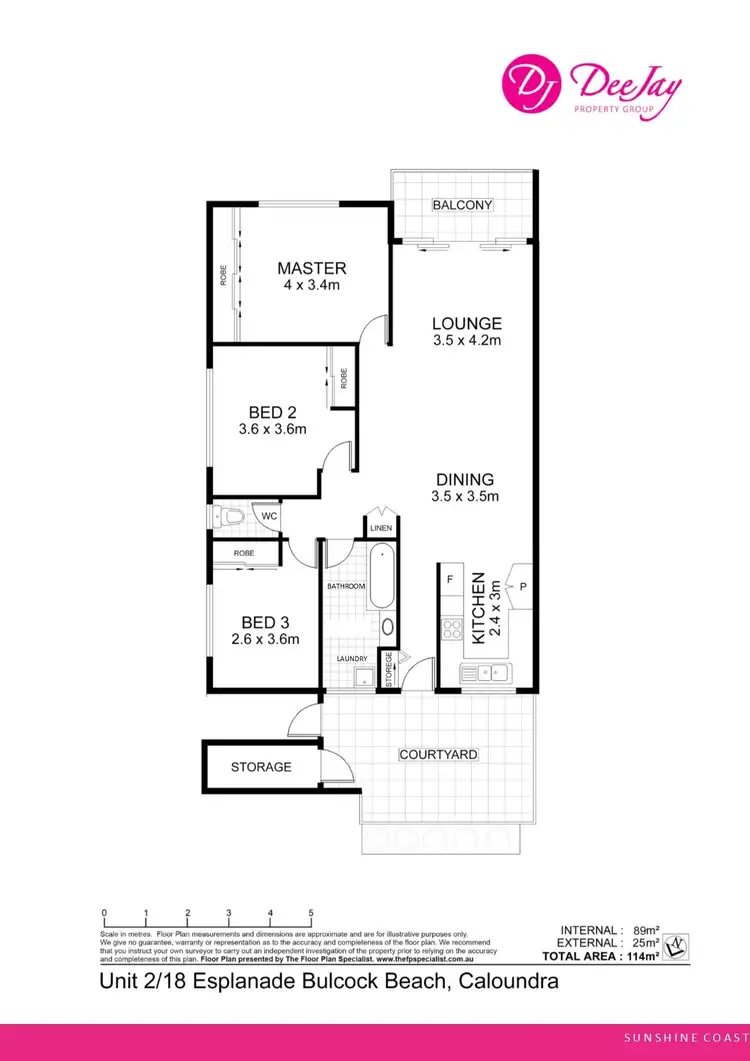 Floorplan of Homely unit listing, Unit 2 'Caloundra Sands' 18 Esplanade Bulcock Beach, Caloundra QLD 4551