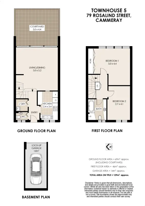 Floorplan of Homely apartment listing, 5/79 Rosalind Street, Cammeray NSW 2062