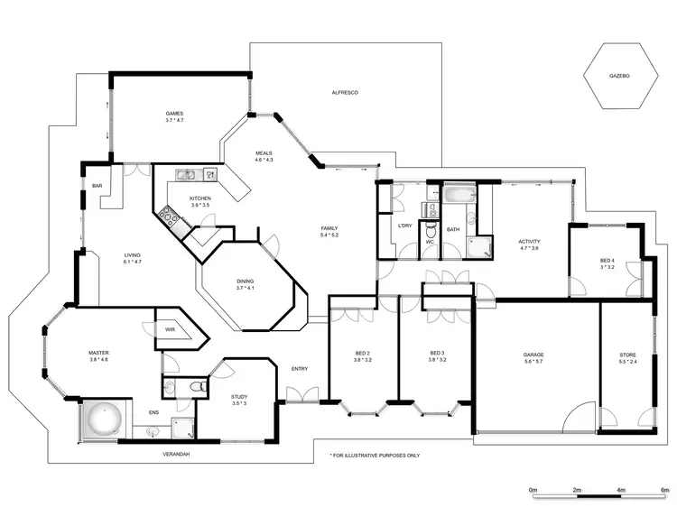Floorplan of Homely house listing, 1 Clifton Court, Kardinya WA 6163