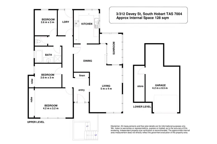 Floorplan of Homely townhouse listing, 3/312 Davey Street, South Hobart TAS 7004