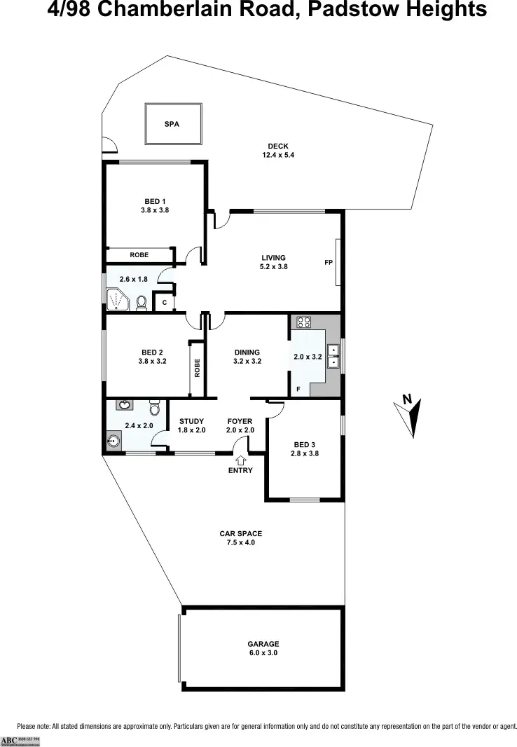 Floorplan of Homely villa listing, 4/98 Chamberlain Road, Padstow Heights NSW 2211