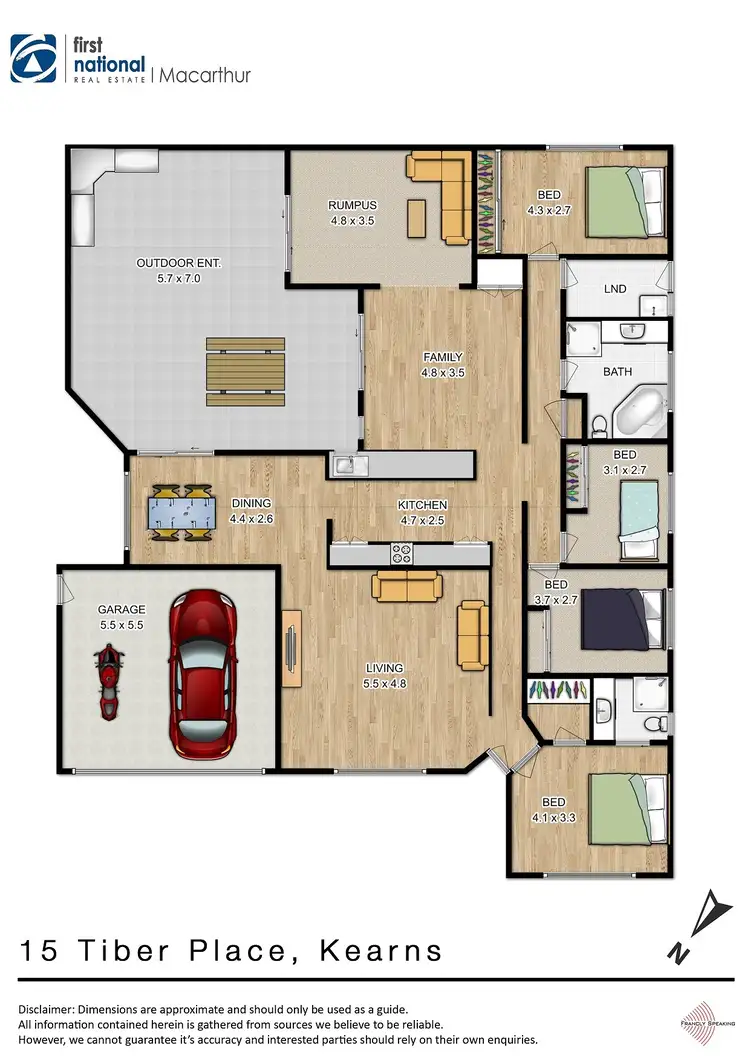 Floorplan of Homely house listing, 15 Tiber Place, Kearns NSW 2558
