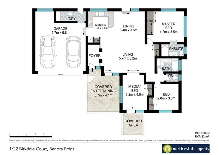 Floorplan of Homely semi-detached listing, 1 / 22 Birkdale Court, Banora Point NSW 2486