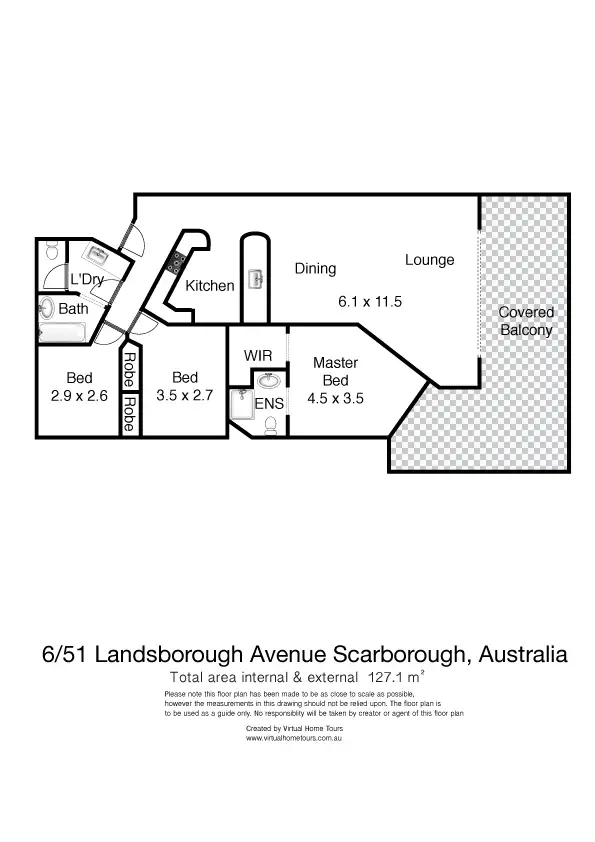 Floorplan of Homely unit listing, 6/51 Landsborough Avenue, Scarborough QLD 4020