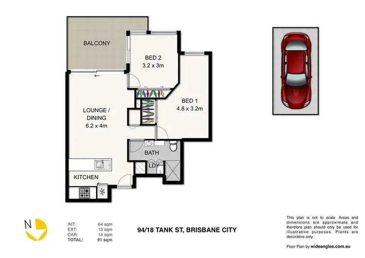 Floorplan of Homely unit listing, 94/18 Tank Street, Brisbane City QLD 4000