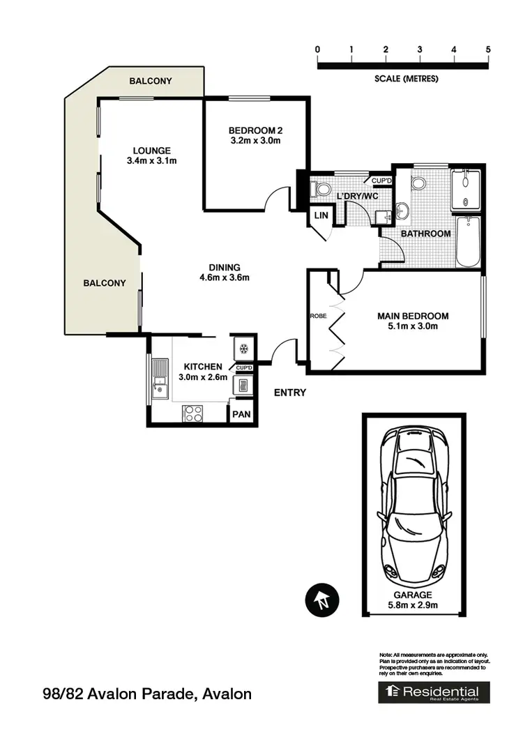 Floorplan of Homely unit listing, 98/82 Avalon Parade, Avalon Beach NSW 2107