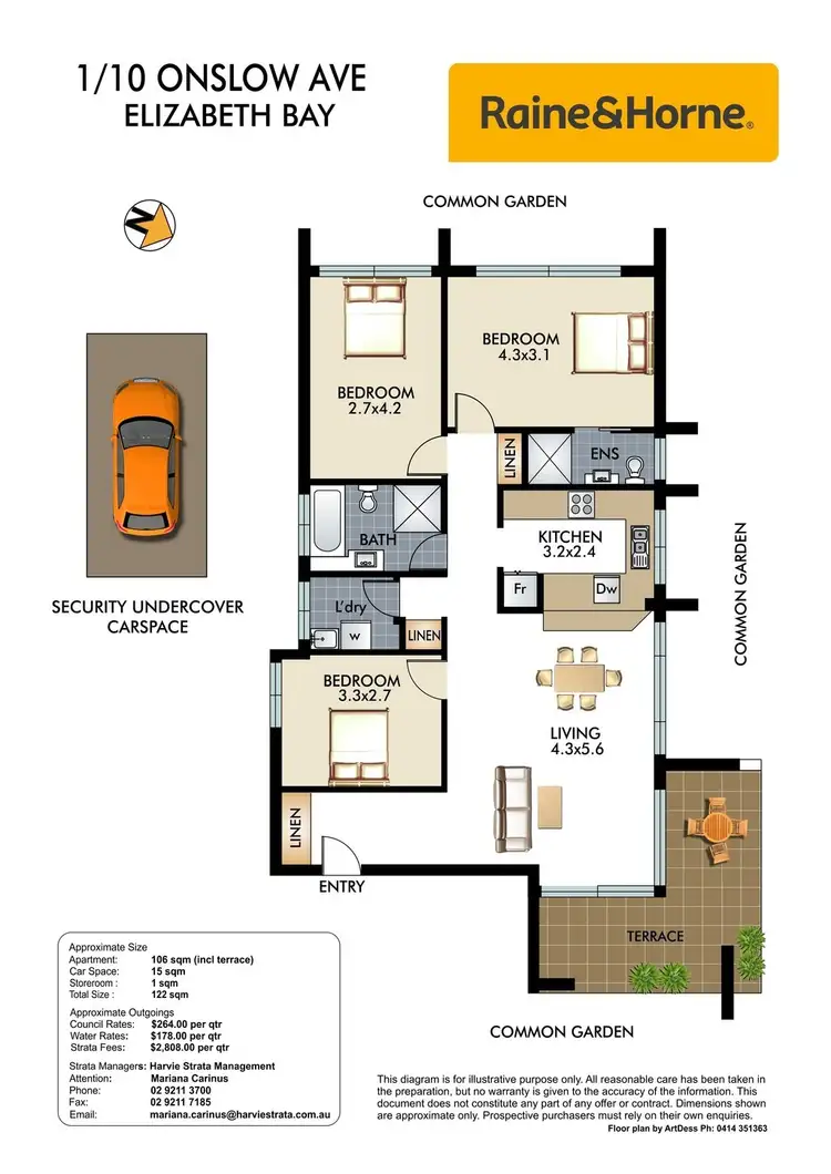 Floorplan of Homely apartment listing, 1/10 Onslow Avenue, Elizabeth Bay NSW 2011