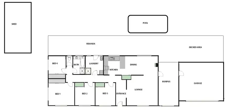 Floorplan of Homely house listing, 413 Twentieth Street, Cardross VIC 3496