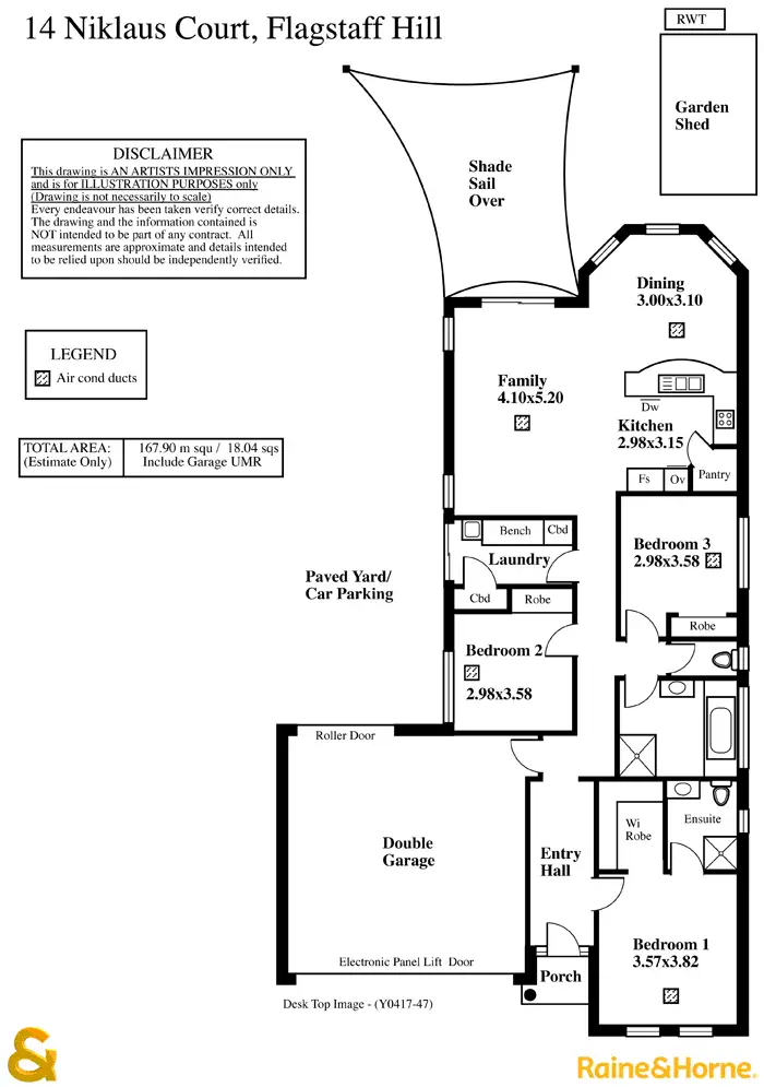 Floorplan of Homely house listing, 14 Niklaus Court, Flagstaff Hill SA 5159