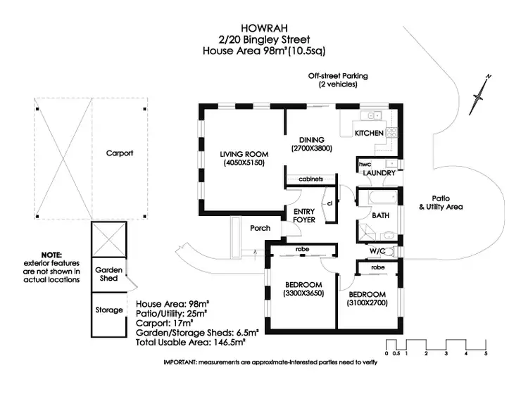 Floorplan of Homely unit listing, 2/20 Bingley Street, Howrah TAS 7018