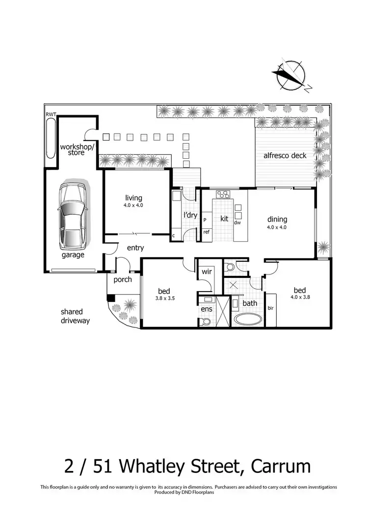 Floorplan of Homely house listing, 2/51 Whatley Street, Carrum VIC 3197