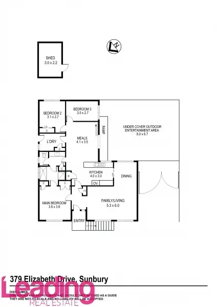 Floorplan of Homely house listing, 379 Elizabeth Drive, Sunbury VIC 3429