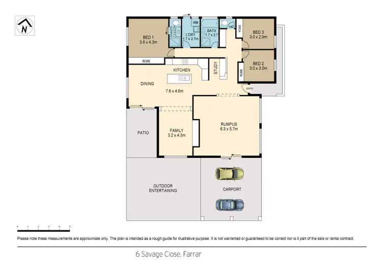 Floorplan of Homely house listing, 6 Savage Close, Farrar NT 830