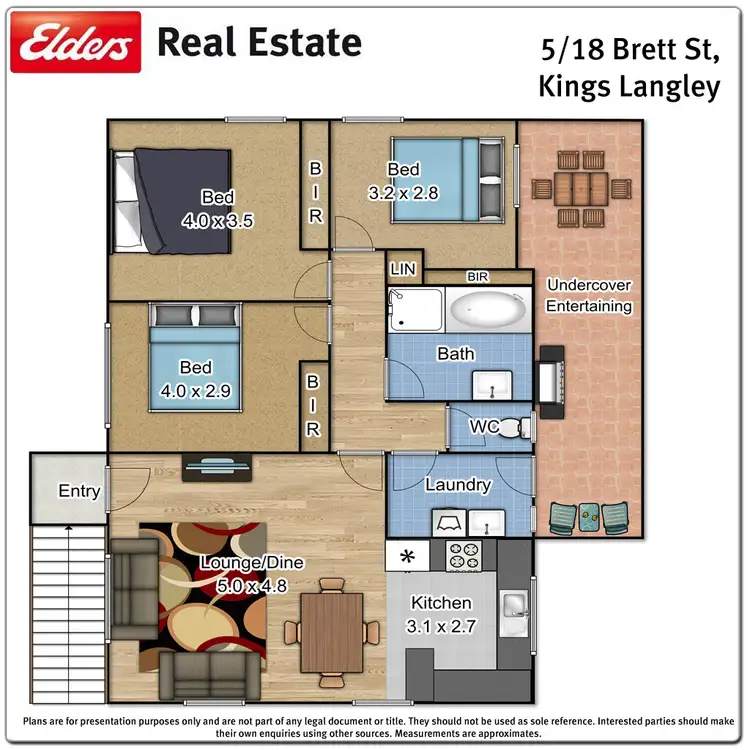 Floorplan of Homely townhouse listing, 5/18 Brett Street, Kings Langley NSW 2147