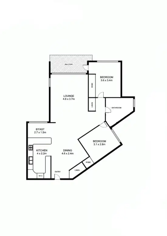 Floorplan of Homely apartment listing, 6B/45 Ocean Avenue, Double Bay NSW 2028