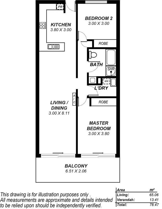Floorplan of Homely apartment listing, 15/2-6 Goodall Parade, Mawson Lakes SA 5095
