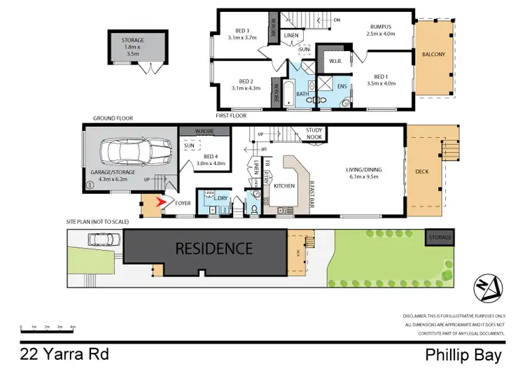Floorplan of Homely semi-detached listing, 22 Yarra Road, Phillip Bay NSW 2036