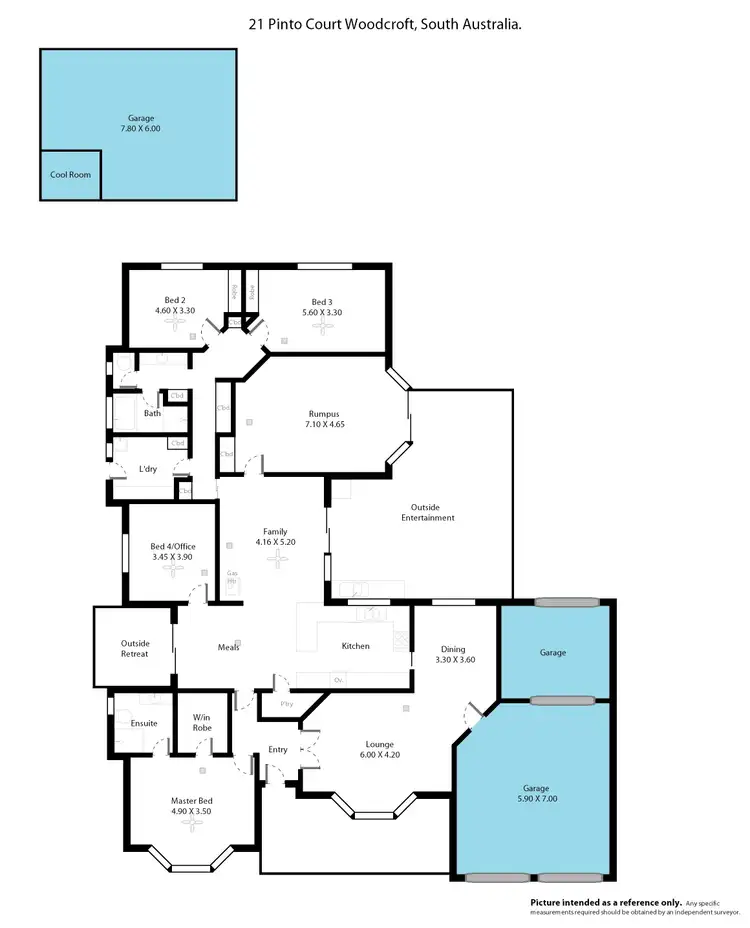 Floorplan of Homely house listing, 21 Pinto Court, Woodcroft SA 5162