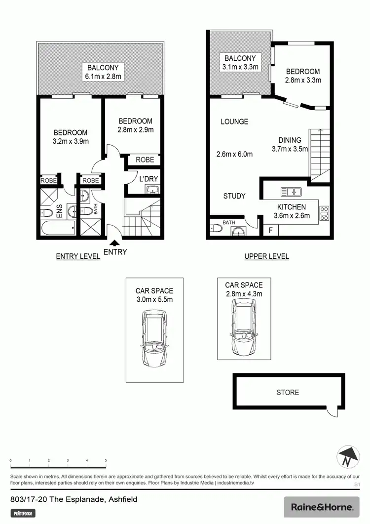 Floorplan of Homely house listing, 803/17 The Esplanade, Ashfield NSW 2131