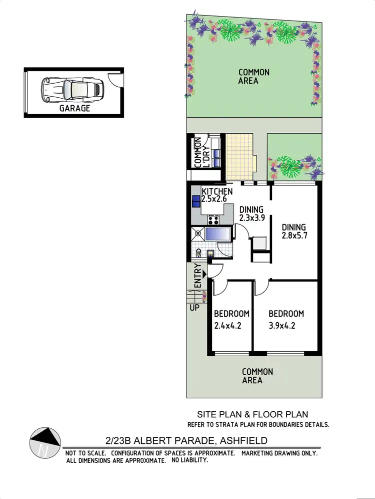 Floorplan of Homely villa listing, 2/23B Albert Parade, Ashfield NSW 2131