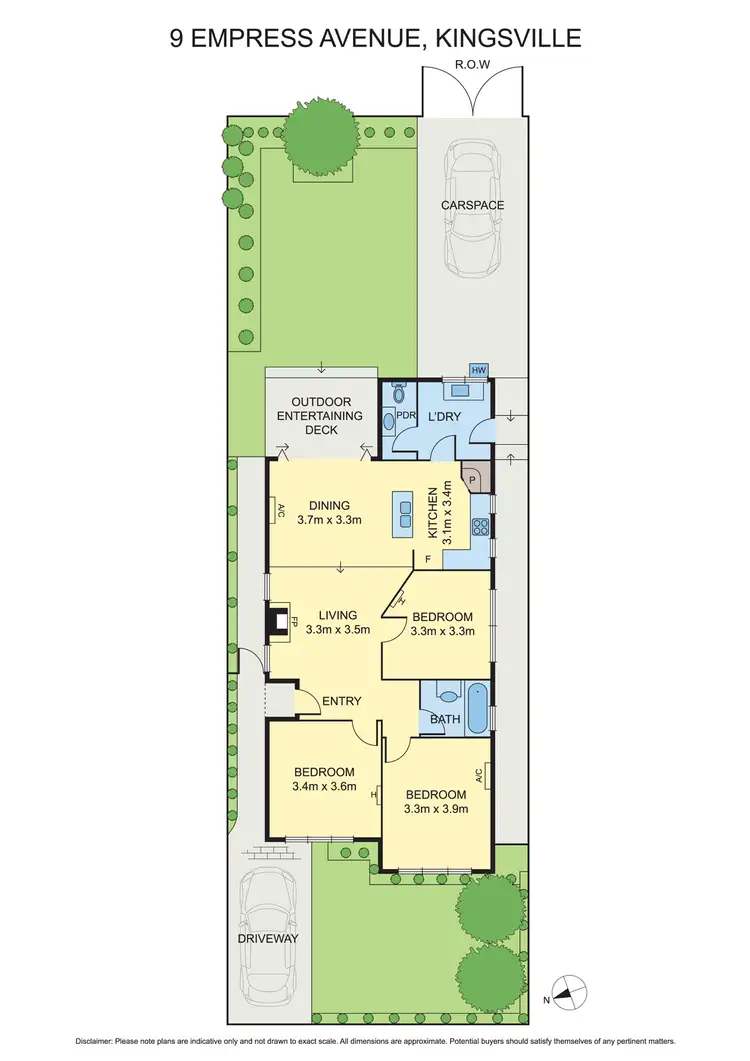 Floorplan of Homely house listing, 9 Empress Avenue, Kingsville VIC 3012