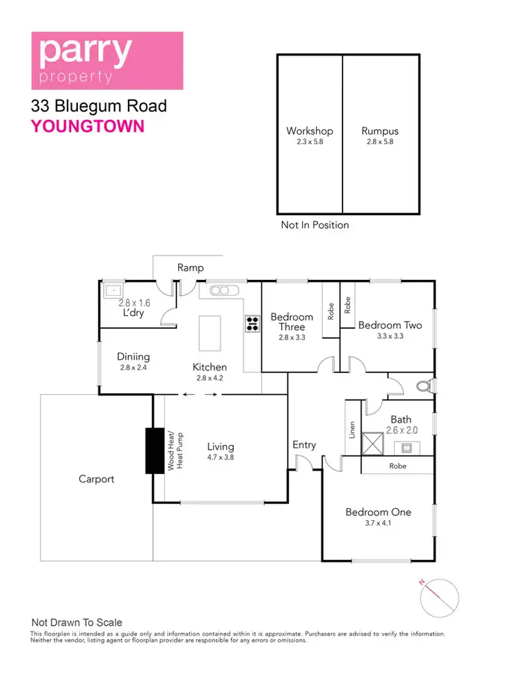Floorplan of Homely house listing, 33 Bluegum Road, Youngtown TAS 7249