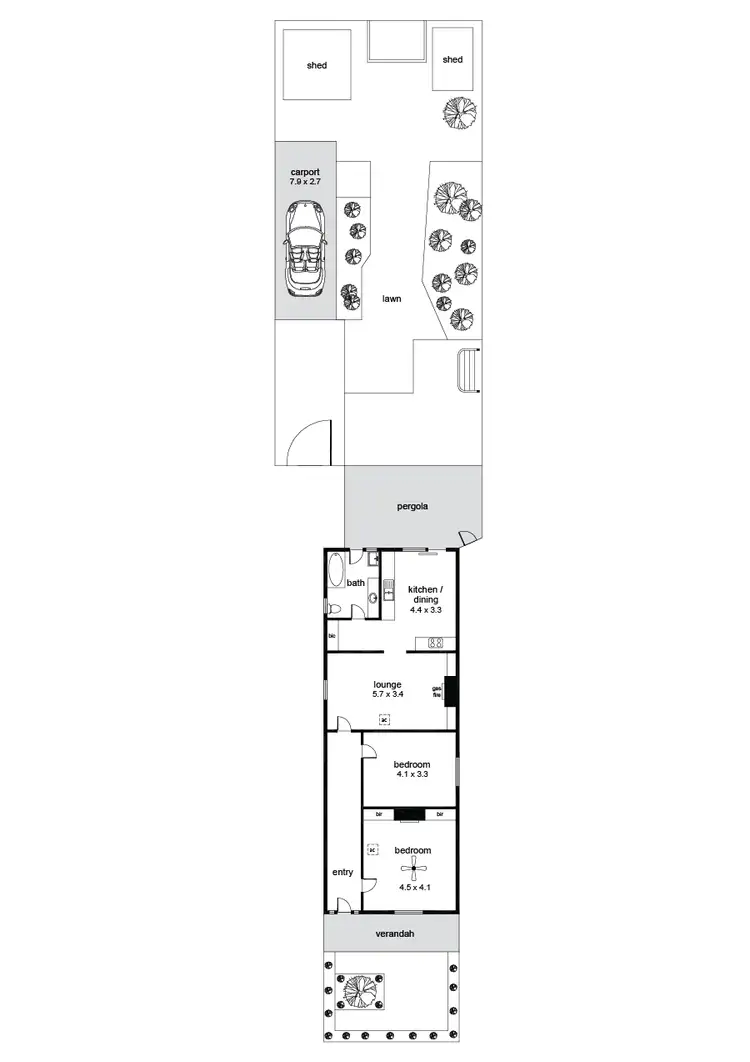 Floorplan of Homely house listing, 75 Leader Street, Forestville SA 5035