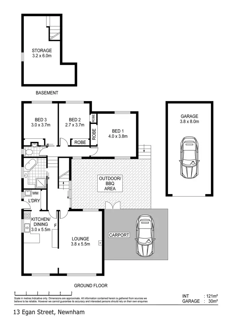 Floorplan of Homely house listing, 13 Egan Street, Newnham TAS 7248