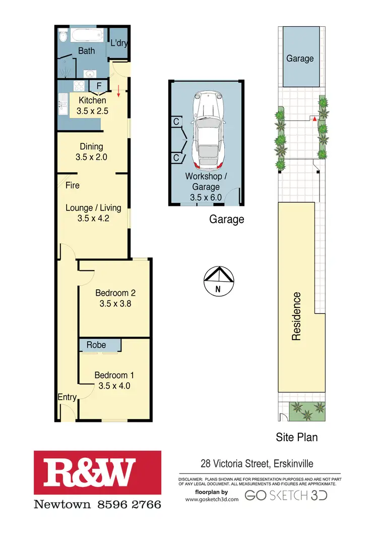 Floorplan of Homely terrace listing, 28 Victoria Street, Erskineville NSW 2043