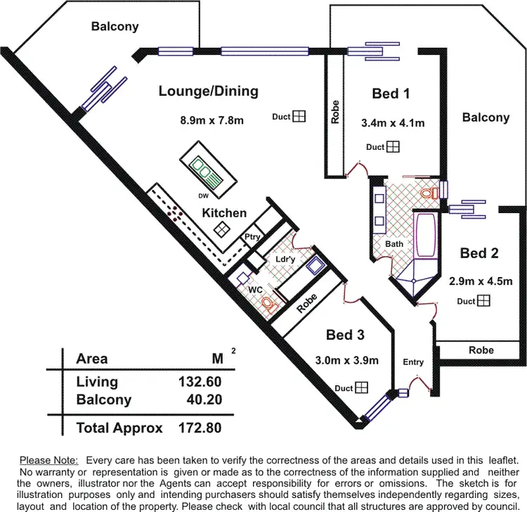 Floorplan of Homely apartment listing, 19/1 Burt Avenue, Findon SA 5023